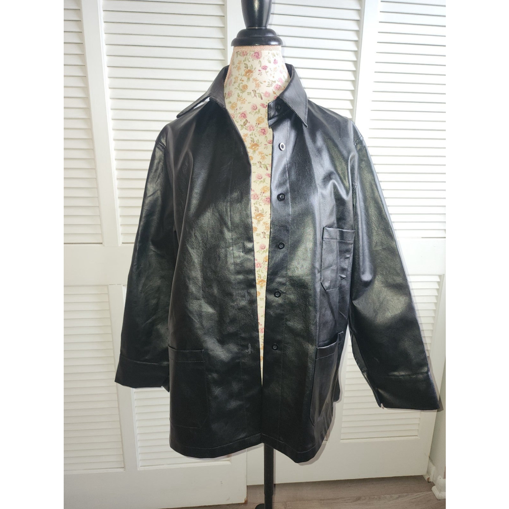 NWT Cider fauxLeather shacket